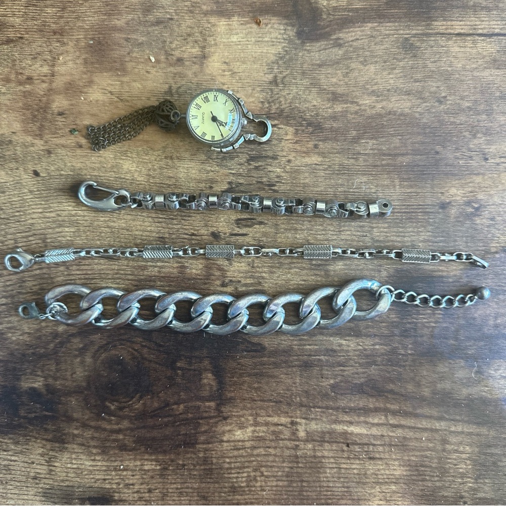 Men’s Steel Bracelet Bundle - 4 Items